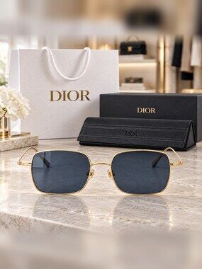 Dior Gold Frame Square Sunglasses